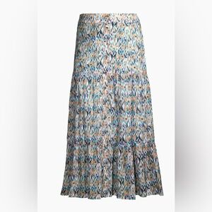NWT NIC+ZOE Up Beat Ikat Tiered Maxi Skirt size PL Still available at Saks Fifth